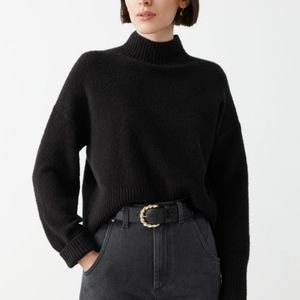 & Other Stories mock neck black sweater, small - NWT